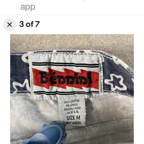 Vintage Star Print high waist Denim mom Jean Cut Off Shorts Distressed Women’s M - Picture 4 of 4